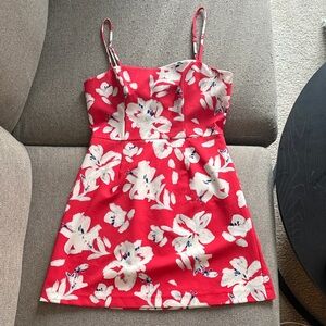 French Connection Red Floral Mini Dress